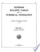 Exterior Ballistic Tables Based on Numerical Integration