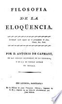 Filosofia de la eloqüencia