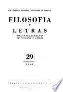 Filosofía y letras
