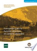 Formación para la función directiva en centros docentes