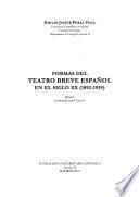 Formas del teatro breve español en el siglo XX, 1892-1939