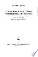 From morpheme to texteme