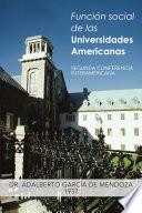 Libro Función social de las Universidades Americanas
