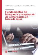 Libro Fundamentos de búsqueda y recuperación de la información en bases de datos