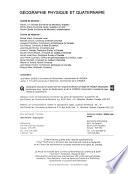 Géographie Physique Et Quaternaire