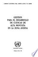 Gestión para el desarrollo de cuencas de alta montaña en la zona andina