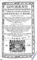 Govierno eclesiastico-pacifico y union de los dos cuchillos Pontificio y Regio