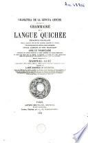 Gramatica de la lengua Quiche