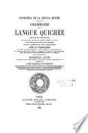 Gramatica de la lengua quiche