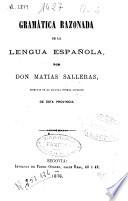 Gramática razonada de la lengua española