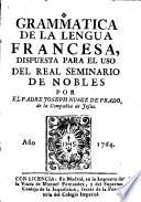 Grammatica de la lengua francesa