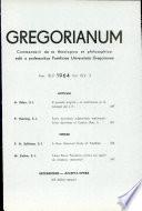 Gregorianum: Vol. 45: 3