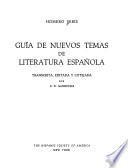 Guía de nuevos temas de literatura española