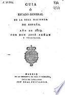Guía o estado general de la Real Hacienda de España ...