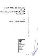 Guía para el estudio de la historia contemporánea de España