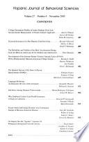 Hispanic Journal of Behavioral Sciences