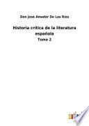 Historia crítica de la literatura española