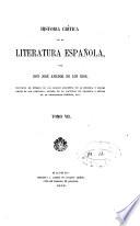 Historia Crítica de la Literatura Espanola