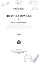 Historia crítica de la Literatura Española