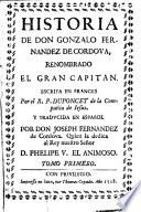 Historia de D.Gonzalo Fernández de Córdoba `El Gran Capitan`