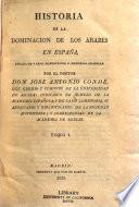 Historia de la dominacion de los arabes en España