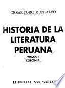 Historia de la literatura peruana: Colonial