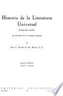 Historia de la literatura universal