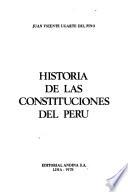 Historia de las constituciones del Perú
