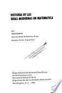 Historia de las ideas modernas en matemática