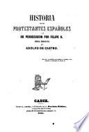 Historia de los Protestantes Españoles y de su Persecucion por Felipe II.