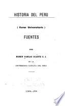 Historia del Perú (curso universitario) Fuentes