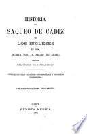 Historia del saqueo de Cadiz por los Ingleses en 1596