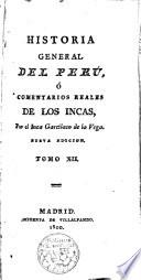 Historia general del Perú, o comentarios reales de los Incas