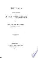 Historia política y literaria de los trovadores