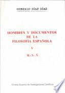 Hombres y documentos de la filosofía española