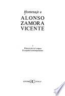 Homenaje a Alonso Zamora Vicente