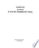 Homenaje al profesor D. Rafael Rodríguez Vidal