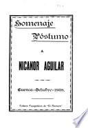 Homenaje póstumo a Nicanor Aguilar
