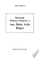 Homenaje póstumo perpetuo a Ana María Avila Borges
