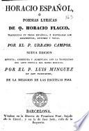 Horacio español, o Poesias lyricas de Q. Horacio Flacco