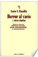 Horror al vacío y otras charlas