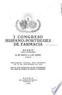 I Congreso Hispano-portugues de Farmacia