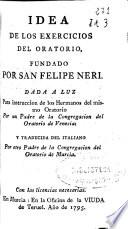 Idea de los exercicios del oratorio