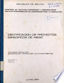 Ideeeeeeeeeeeeeeeeeeeeentificacion de Proyectoas Especificos de Riego