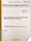 Identificación de proyectos específicos de riego