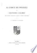 Il codice dei privilegi di Cristoforo Colombo