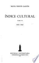 Indice cultural: 1959-1960