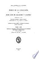 Indice de la colección de don Luis de Salazar y Castro