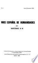 Indice español de humanidades