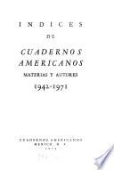 Indices de Cuadernos Americanos